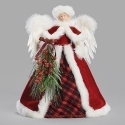 Roman Holidays 136662N Angel in Plaid Skirt Tree Topper