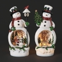 Roman Holidays 136665N Set of 2 Lighted Snowman Figurines
