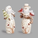 Roman Holidays 136682 Snowman Berry and Branch Figurines Set of 2