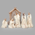 Roman Holidays 136684N Nativity 6 Piece Set Berry Branch Set