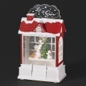 Roman Holidays 136727 Lighted Swirl House With Snowman Scene