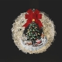 Roman Holidays 136736N Lighted Wreath Christmas Village Scene - No Free Ship