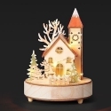 Roman Holidays 136770N Musical Lighted Wooden House