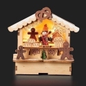 Roman Holidays 136774N Lighted Wood Pretzel Shop