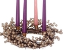 Roman Holidays 31006 Champagne Berry Advent Wreath Candle Holder