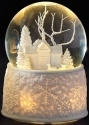 Roman Holidays 31814 100MM LED Swirl Church With Sleigh Musical Glitterdome