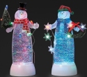 Roman Holidays 32164 Set of 2 LED Snowmen With Tree and Wreath