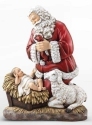 Roman Holidays 33003 Kneeling Santa With Baby and Lamb Large Statue - No Free Ship