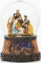 Roman Holidays 33028 100MM Nativity and 3 Kings Musical Glitterdome