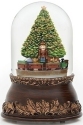 Roman Holidays 34130 120MM Tree and Train Rotating Musical Glitterdome