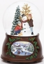 Roman Holidays 34150 100MM Snowmen With Kids Musical Glitterdome