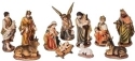 Roman Holidays 34997 Color Nativity Figurine 11 Piece Set - No Free Ship