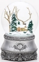 Roman Holidays 35641 100MM Cottage Dome With Silver Base Musical Glitterdome