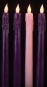 Roman Holidays 35889 LED Advent Tapers Set of 4 Candles