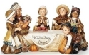 Roman Holidays 38525 Kid Pilgrims At Table Thanksgiving Figurine