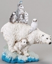 Roman Holidays 633273 Animal Pile on Polar Bear Figurine