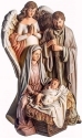 Roman Holidays 633379 Holy Family and Praying Angel Figurine