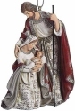 Roman Holidays 633418 Burgundy and Pewter Holy Family Ornament