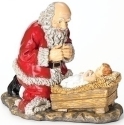 Roman Holidays 82272 Kneeling Santa Figurine - No Free Ship