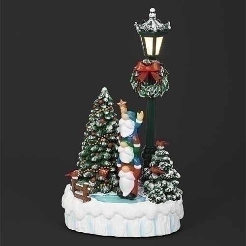 Gnomes by Roman 135304 Musical LED Gnomes with Rotating Tree Plays Various Songs