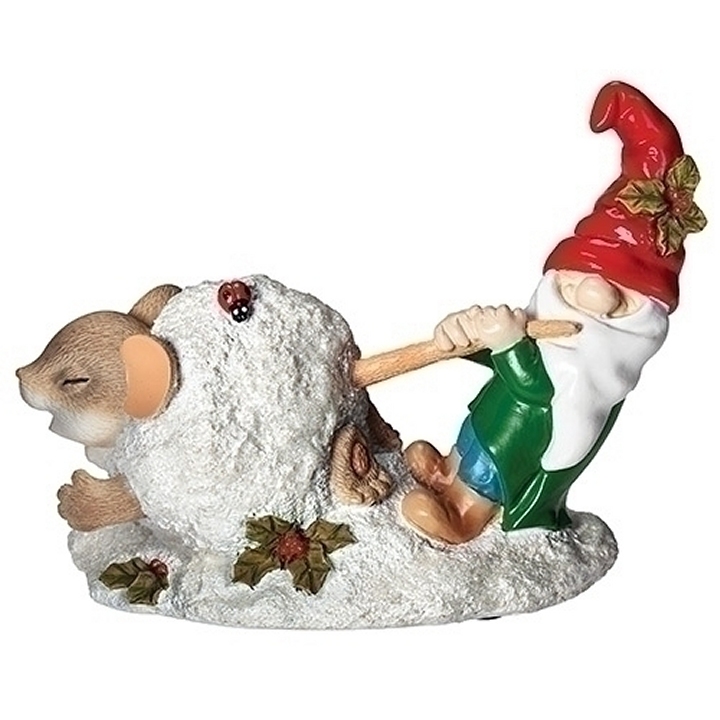 Gnomes by Roman 135559 Charming Tails Mouse & Gnome Figurine