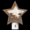 Roman Lights 133662 Nativity Gold Star Nightlight