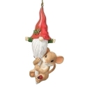 Gnomes by Roman 134205 Charming Tails Mouse with Gnome Ornament