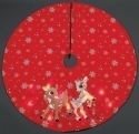 Rudolph by Roman 136017 Lighted Rudolph Christmas Tree Skirt