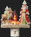 Roman Lights 136521 Santa and Reindeer Campfire Nightlight - Camping Camp