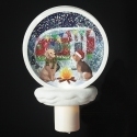 Roman Lights 160150 Dog In Santa Hat Night Light