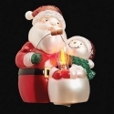 Roman Lights 160237 Santa and Snowman Flicker Flame Night Light