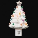 Roman Lights 160238 Vintage White Christmas Tree Night Light