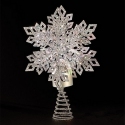 Roman Lights 160251 Tricolor LED Silver Snowflake Tree Topper