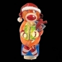 Roman Lights 160259 Sock Monkey In Santa Hat Night Light