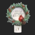 Roman Lights 160286 Wreath & Cardinal Night Light