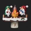 Gnomes by Roman 160293 Gnomes By Campfire Night Light Flicker Bulb Swivel Plug