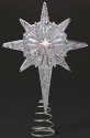 Roman Lights 160302 Lighted Silver Star Tree Topper
