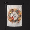 Roman Lights 160333 Solar Light Flag Jesus Wreath 5 Lights Yard Stake