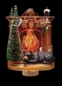Roman Lights 164054 Black Bear Fireplace Night Light