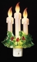 Roman Lights 164086 3 Candle and Holly Night Light