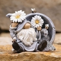Gnomes by Roman 18184 Gnome In Flower Pot Statue