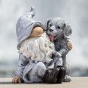 Gnomes by Roman 18198 Gnome with Puppy Statue