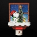 Roman Lights 30276 Woodstock & Snoopy Xmas Tree Night Light