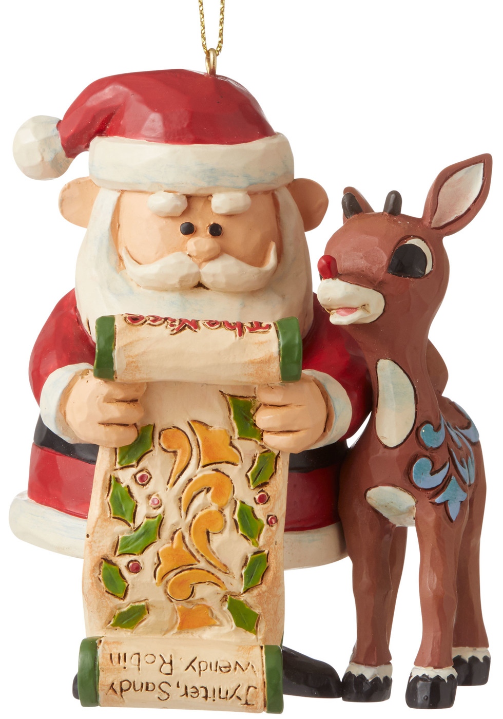 Jim Shore Rudolph Reindeer 6006793 Rudolph and Santa Ornament