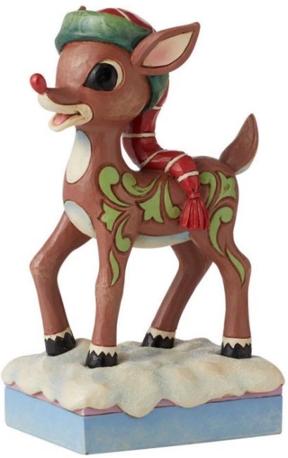 Jim Shore Rudolph Reindeer 6010717 Rudolph in Long Hat Figurine