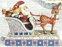 Jim Shore Rudolph Reindeer 4009803 Rudolph and Santa Figurine