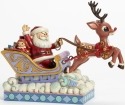 Rudolph Traditions by Jim Shore 4041642 Santa In Sleigh and Rudolph