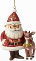 Jim Shore 4041650 Santa and Rudolph 50th