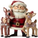 Jim Shore Rudolph Reindeer 4047940 Santa Rudolph and Cla