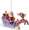 Jim Shore Rudolph Reindeer 4048257 Ho Santa Sleigh and Rudolp